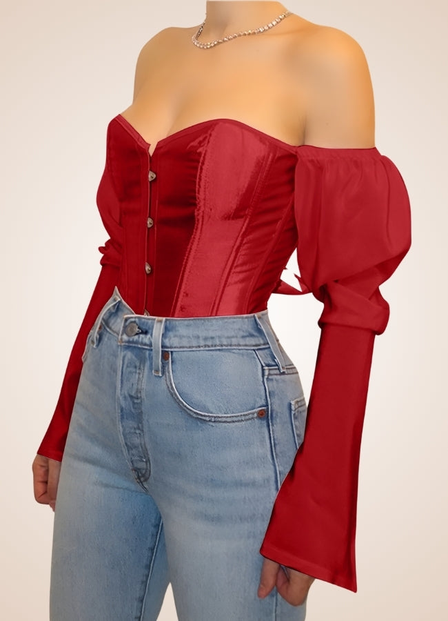 Steampunk Victorian Long Sleeve Corset UK