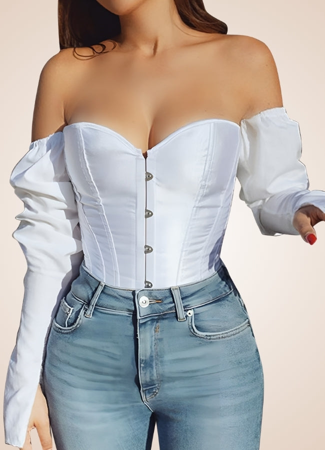 Steampunk Victorian Long Sleeve Corset UK