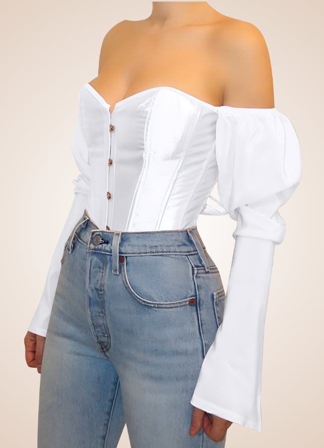 Steampunk Victorian Long Sleeve Corset UK