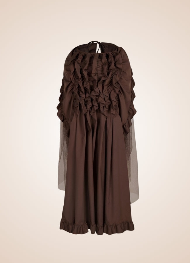 Steampunk Victorian Pleated Skirt UK