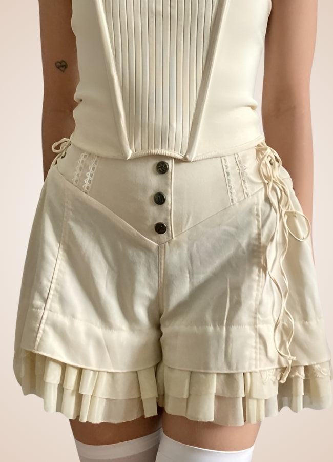 Steampunk Victorian Shorts White UK