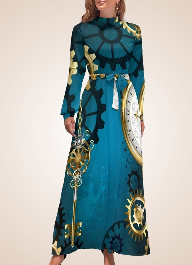 Steampunk Vintage Long Dress UK