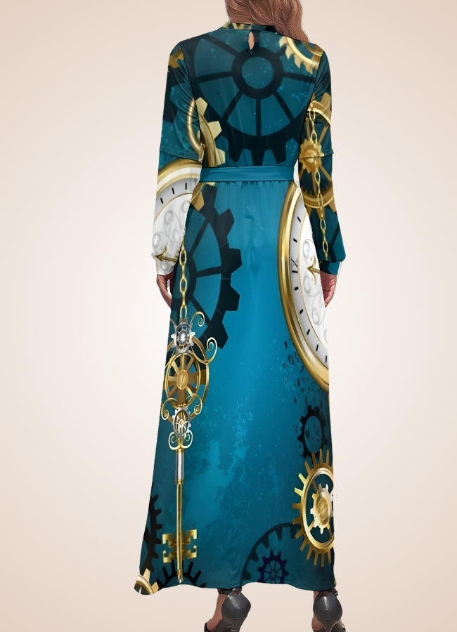 Steampunk Vintage Long Dress UK