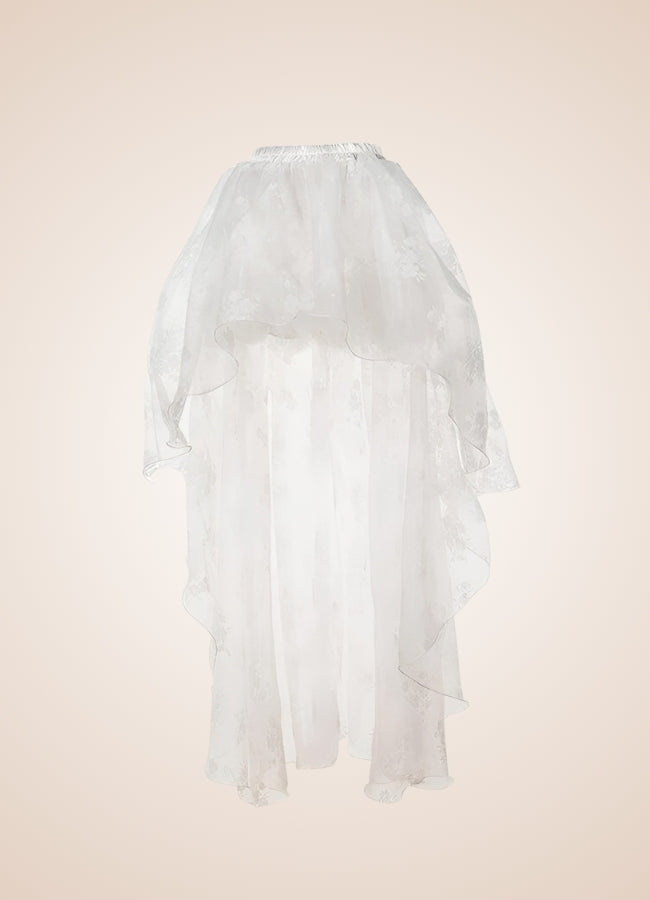 Steampunk White Tulle Skirt UK