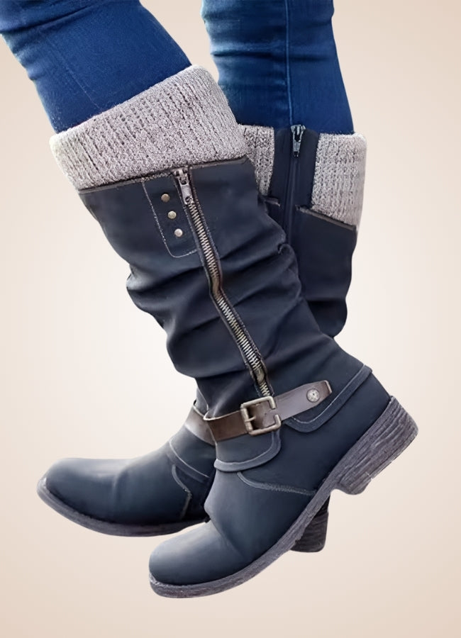 Steampunk Winter Mid Calf Boots UK