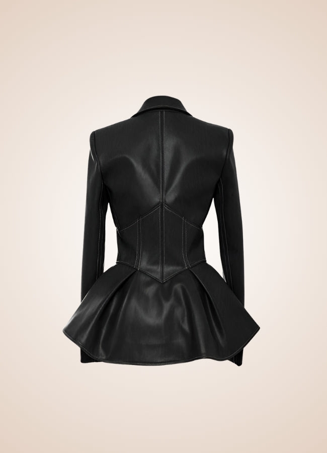 Steampunk Women's Leather Zipper Jacket UK