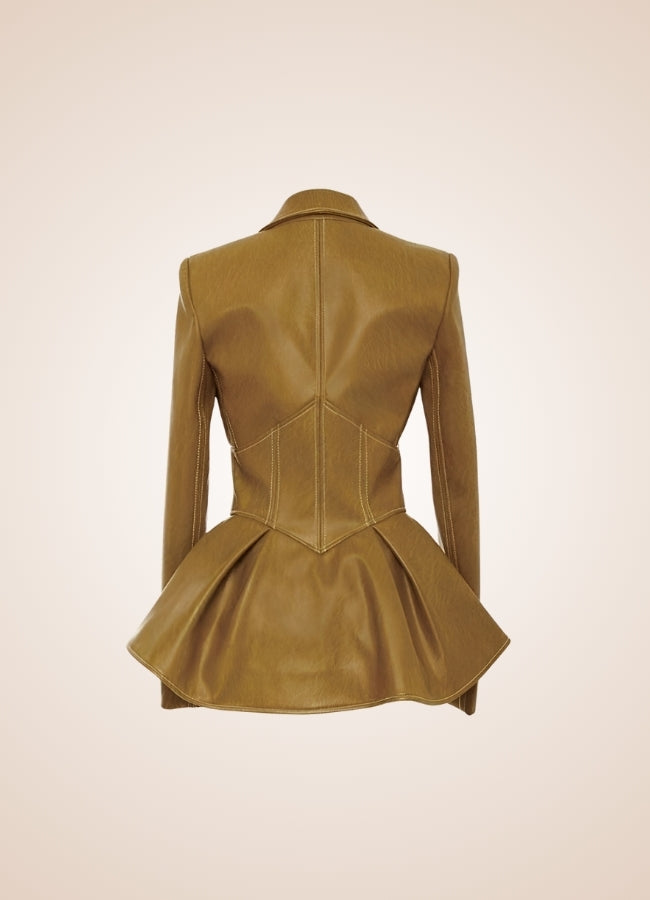 Steampunk Women's Leather Zipper Jacket UK