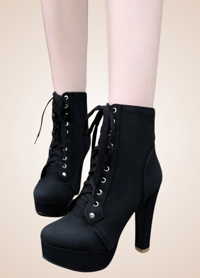 Steampunk Women's Thin Heels Boots UK