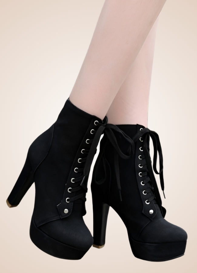 Steampunk Women's Thin Heels Boots UK