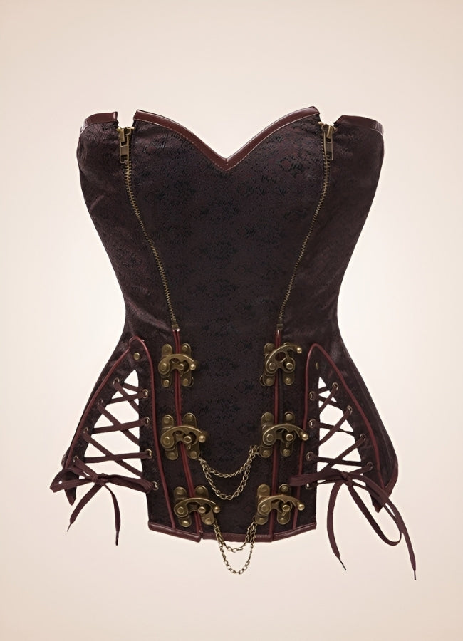 Steampunk Zipper Corset UK