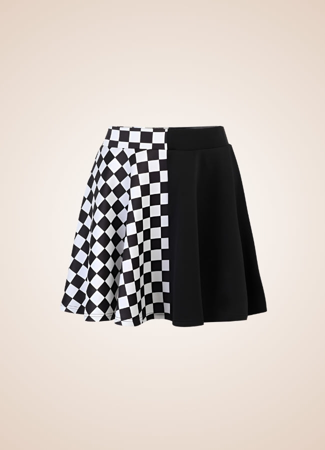 Two Color Gothic Mini Skirt UK