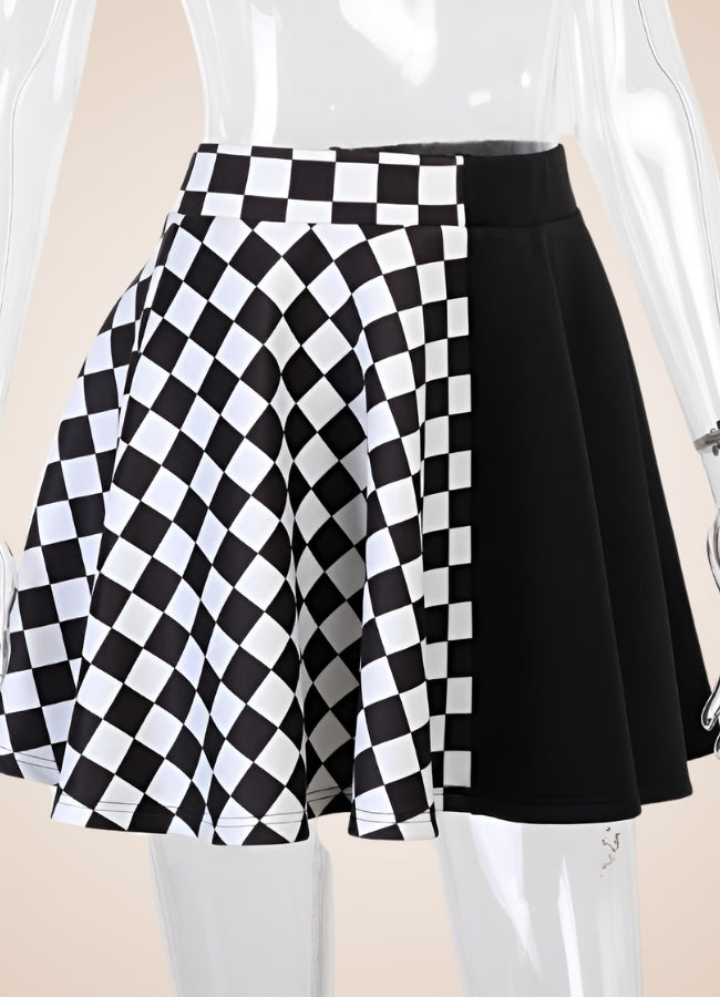Two Color Gothic Mini Skirt UK