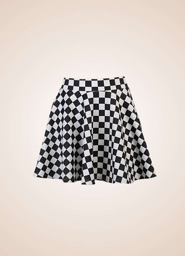 Two Color Gothic Mini Skirt UK