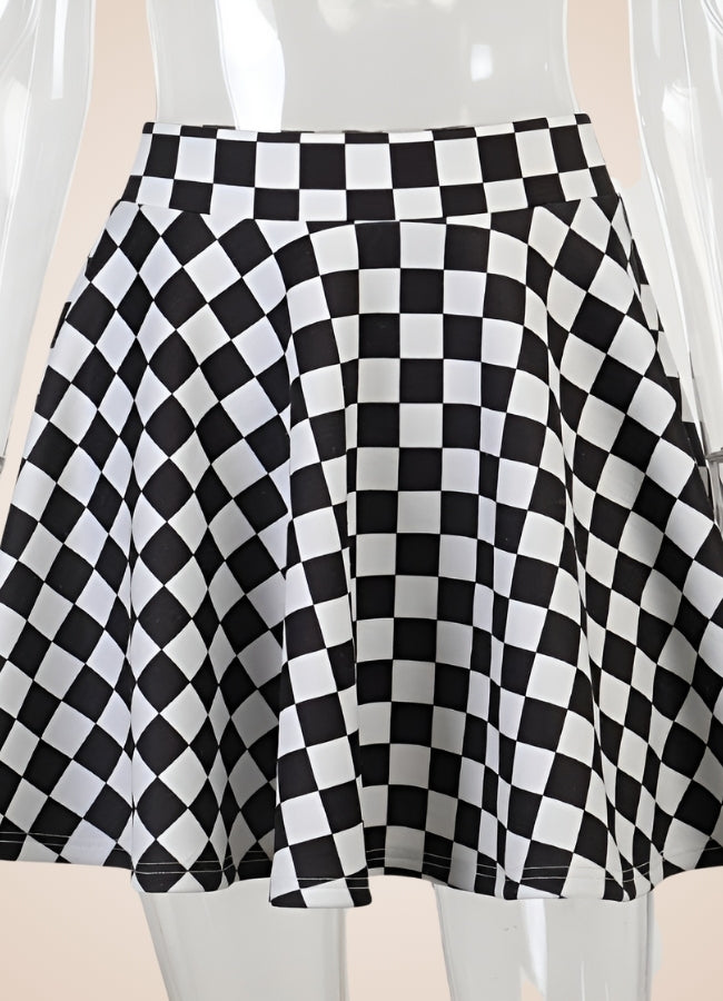 Two Color Gothic Mini Skirt UK