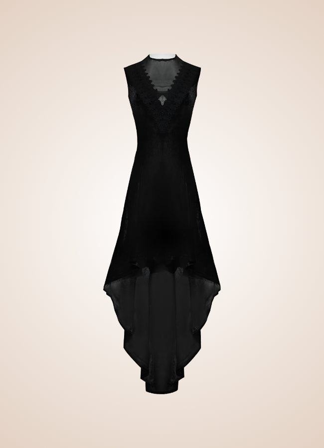V Neck Sleeveless Steampunk Dress UK