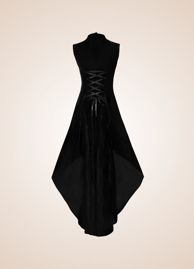 V Neck Sleeveless Steampunk Dress UK