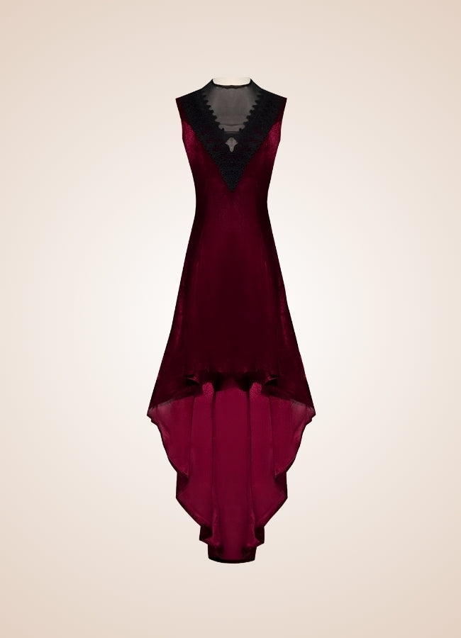 V Neck Sleeveless Steampunk Dress UK