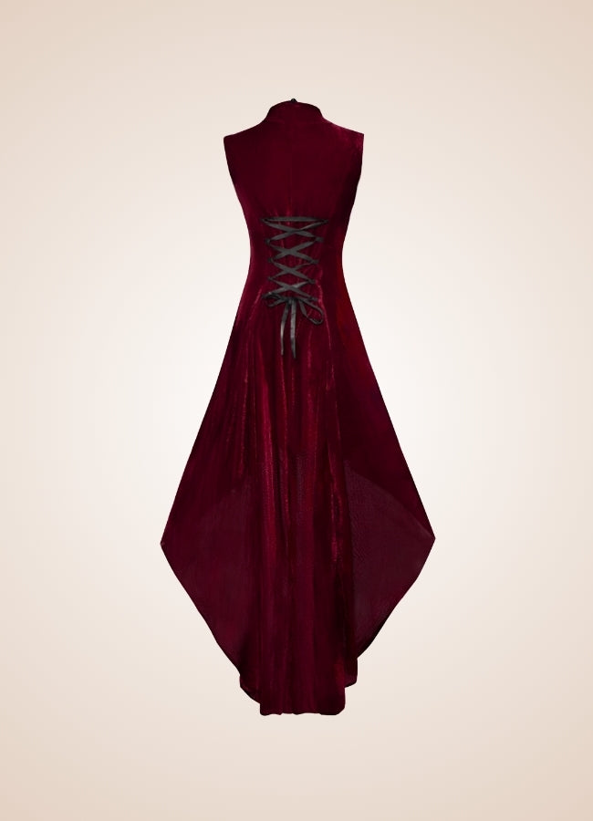 V Neck Sleeveless Steampunk Dress UK