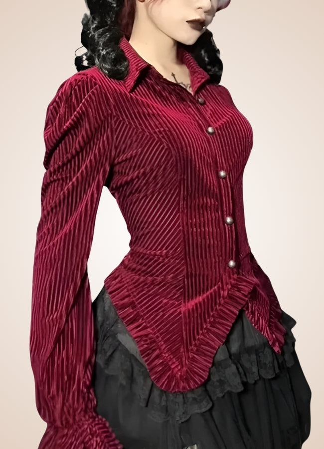 Velvet Steampunk Shirt UK