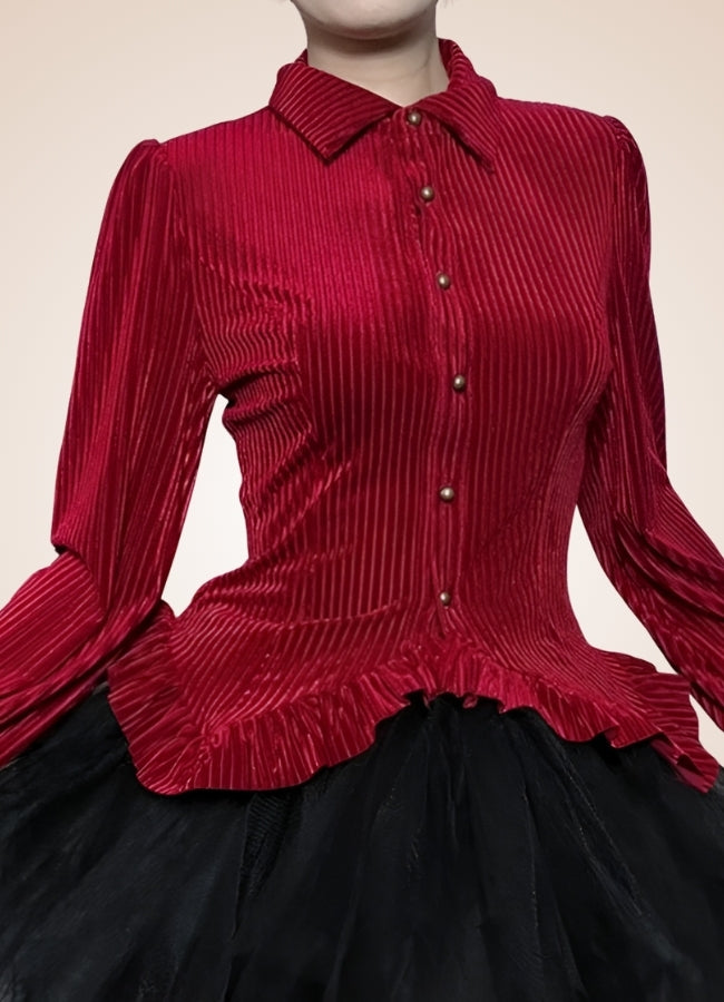 Velvet Steampunk Shirt UK