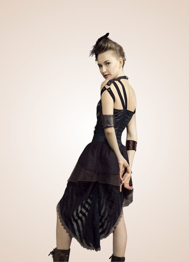 Victorian Asymmetrical Steampunk Dress UK