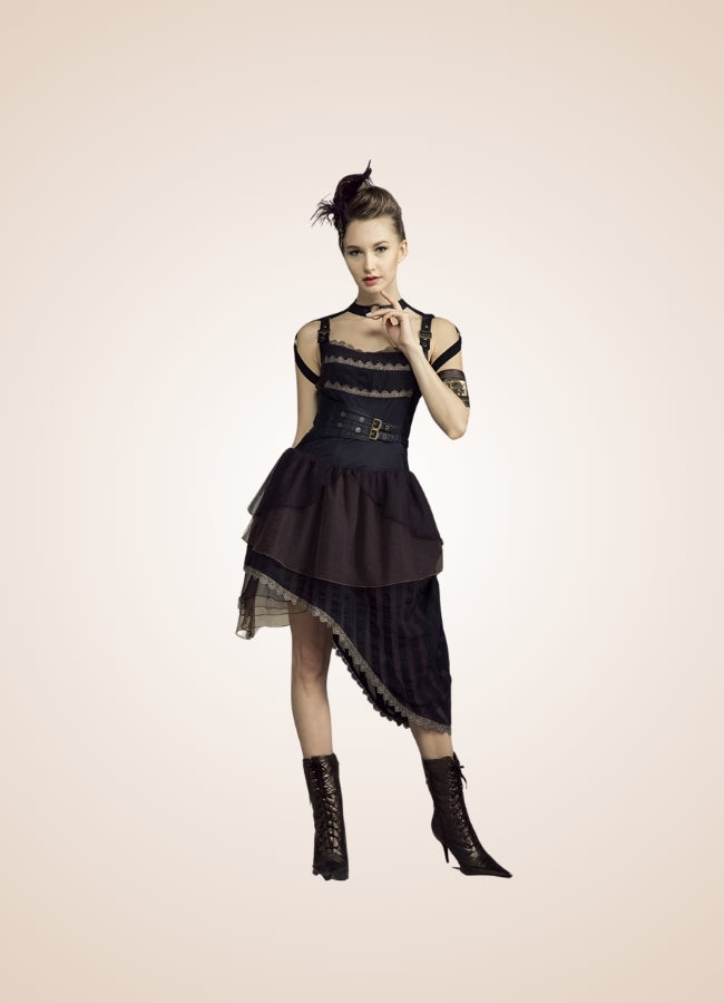 Victorian Asymmetrical Steampunk Dress UK