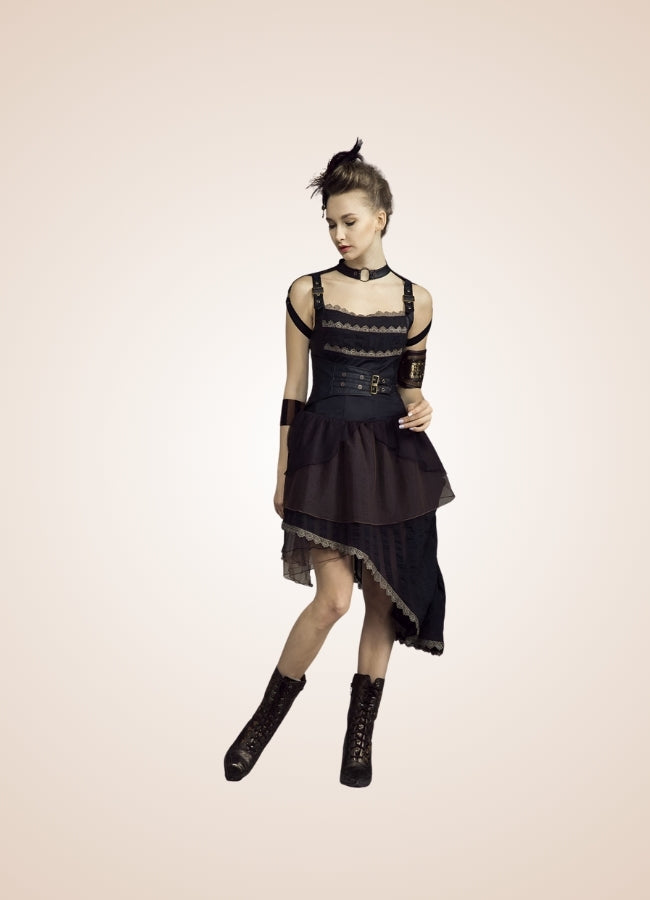 Victorian Asymmetrical Steampunk Dress UK