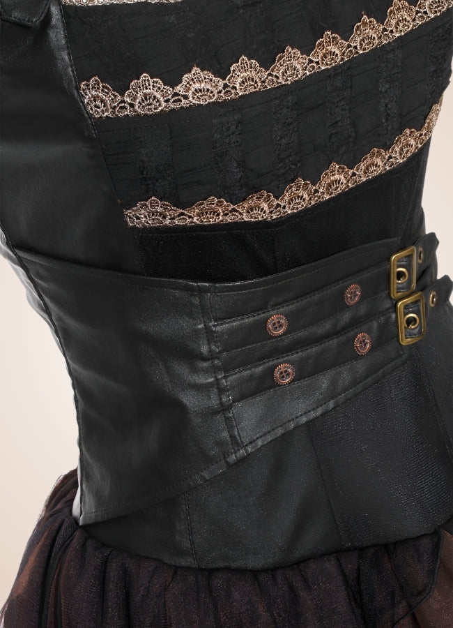 Victorian Asymmetrical Steampunk Dress UK