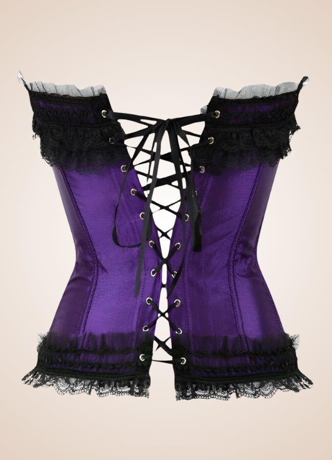 Victorian Black And Purple Corset UK