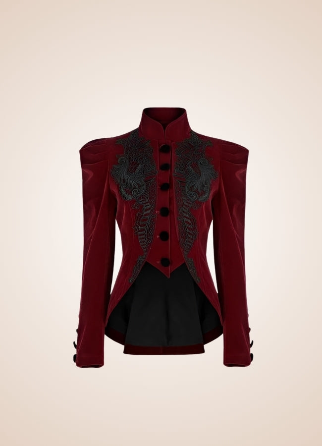 Victorian Burgundy Women's Jacket UK