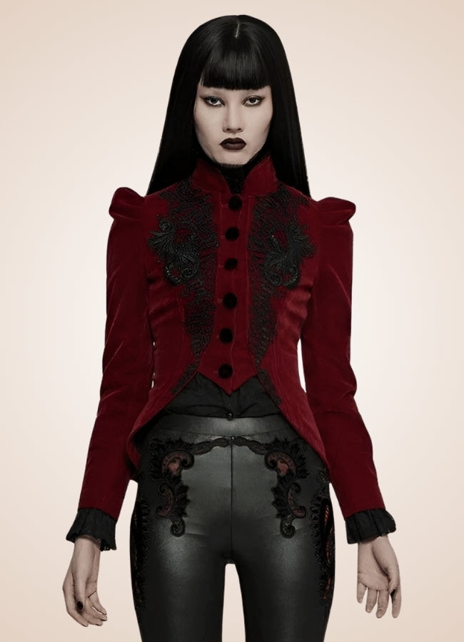 Victorian Burgundy Women's Jacket UK