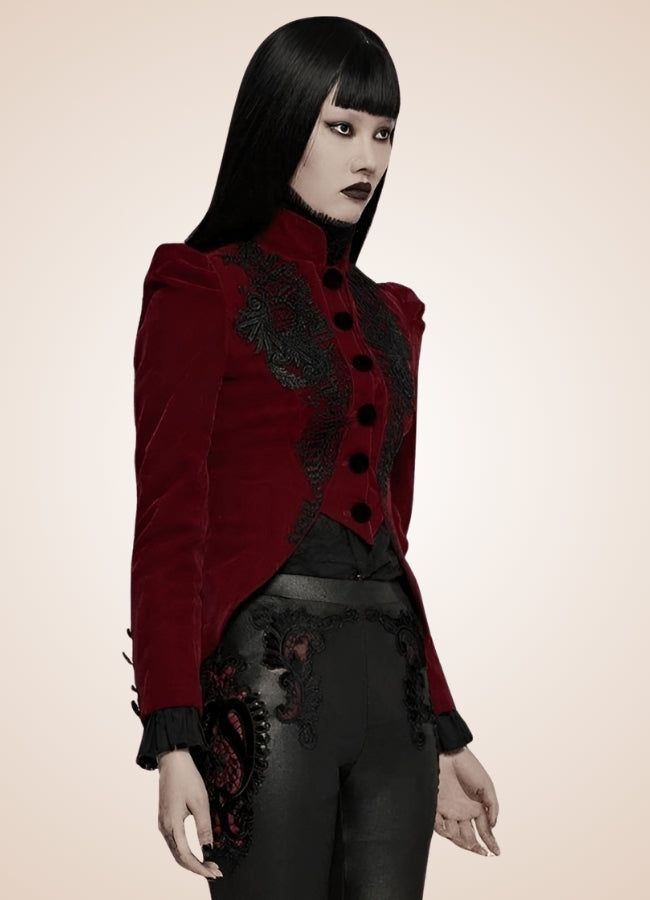 Victorian Burgundy Women's Jacket UK