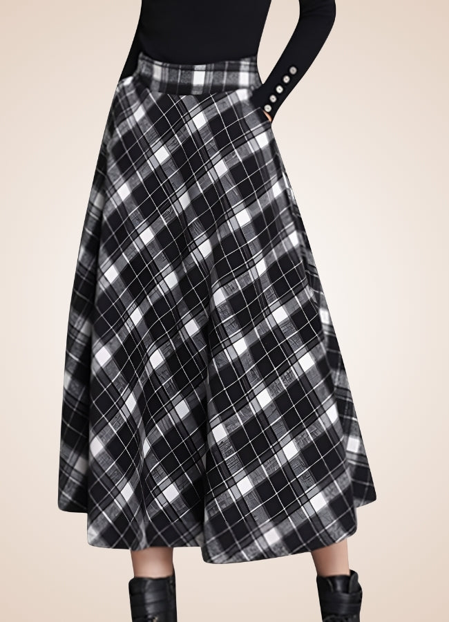 Victorian High Waist Plaid Skirt UK