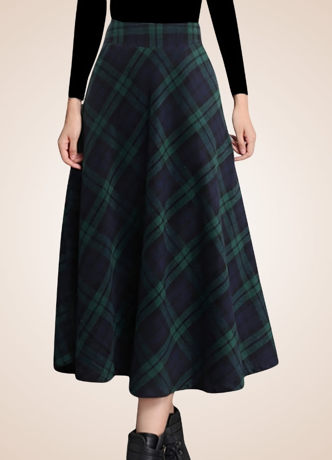 Victorian High Waist Plaid Skirt UK