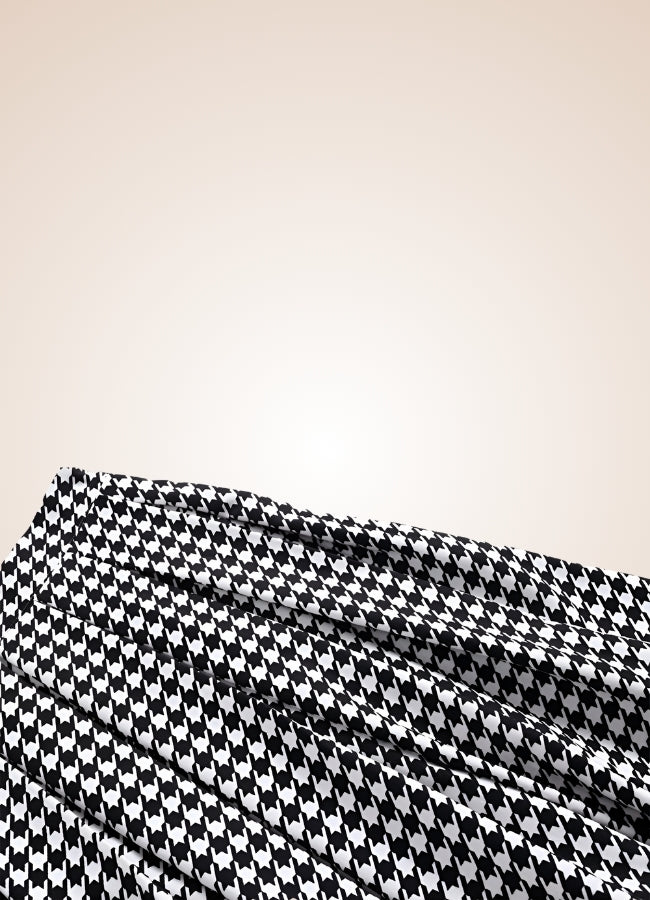 Vintage Houndstooth Steampunk Skirt UK