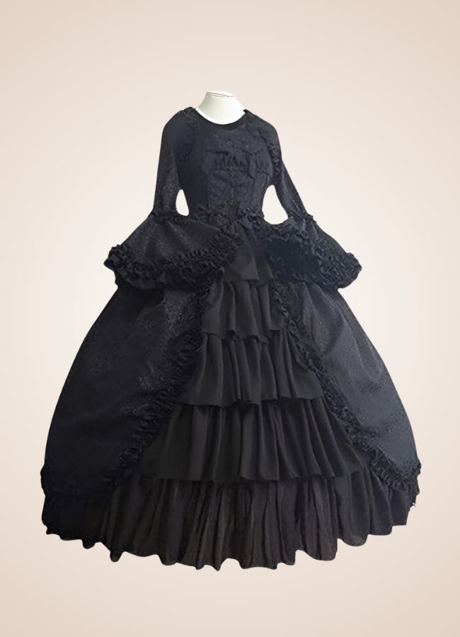 Vintage Victorian Ruffled Steampunk Dress UK