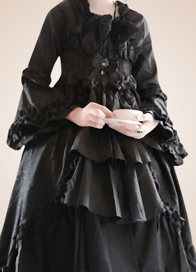 Vintage Victorian Ruffled Steampunk Dress UK