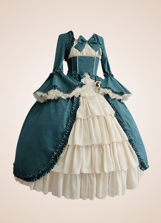 Vintage Victorian Ruffled Steampunk Dress UK