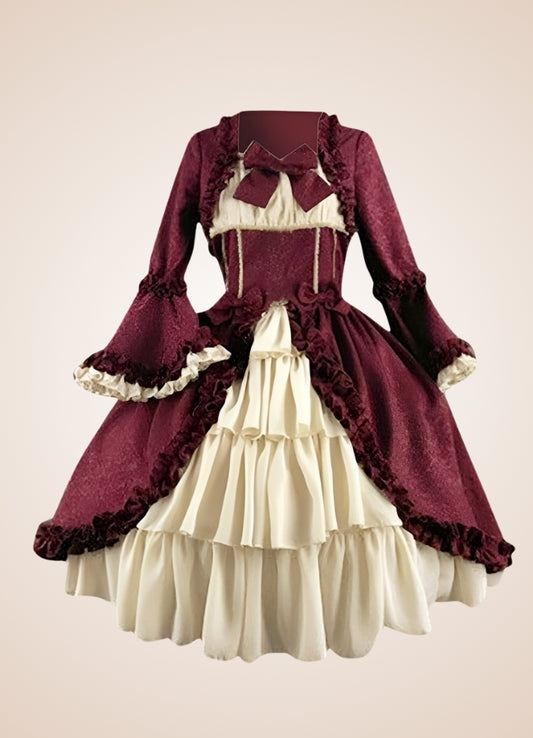 Vintage Victorian Ruffled Steampunk Dress UK
