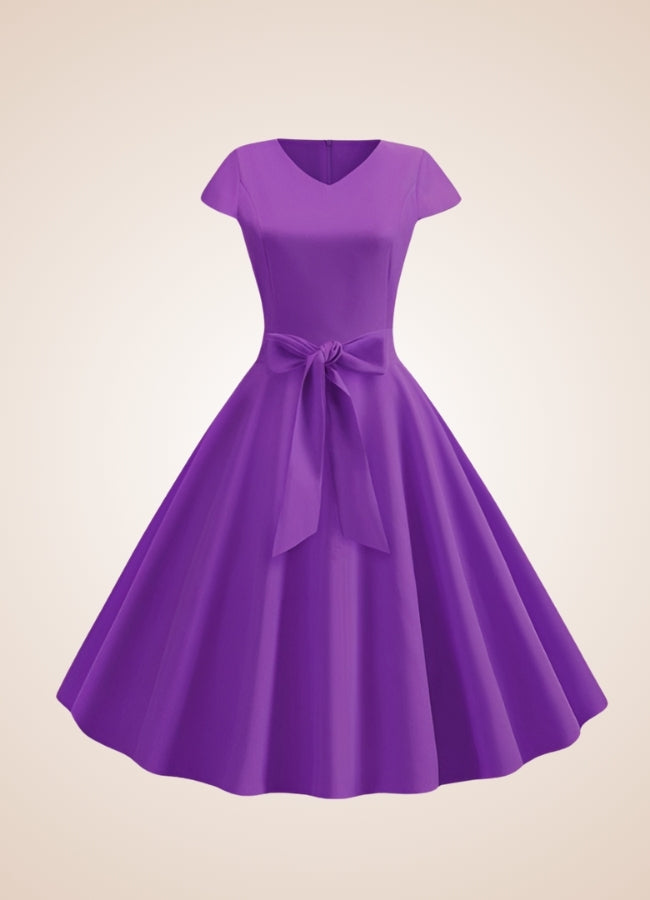 Violet Bowknot Summer Dress UK