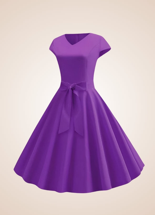 Violet Bowknot Summer Dress UK