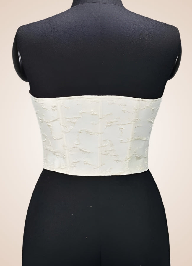 White Off Shoulder Steampunk Corset UK
