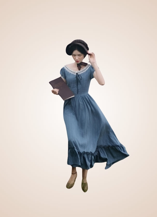 Woman's Blue Medieval Chemise UK