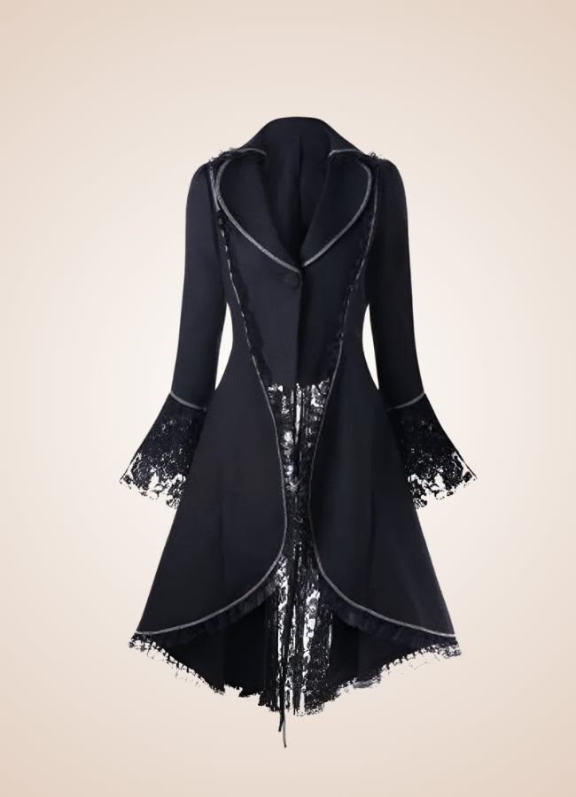 Women's Black Gothic Tailcoat UK