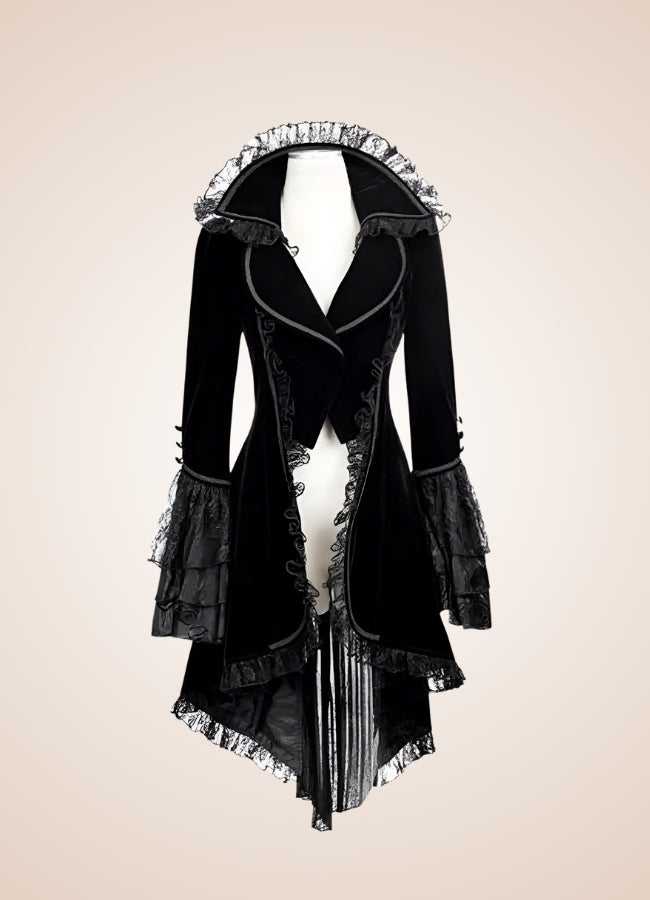 Women's Black Gothic Tailcoat UK
