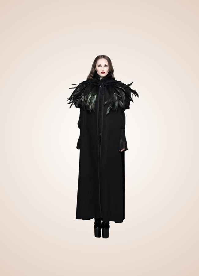 Women's Gothic Hooded Long Coat UK