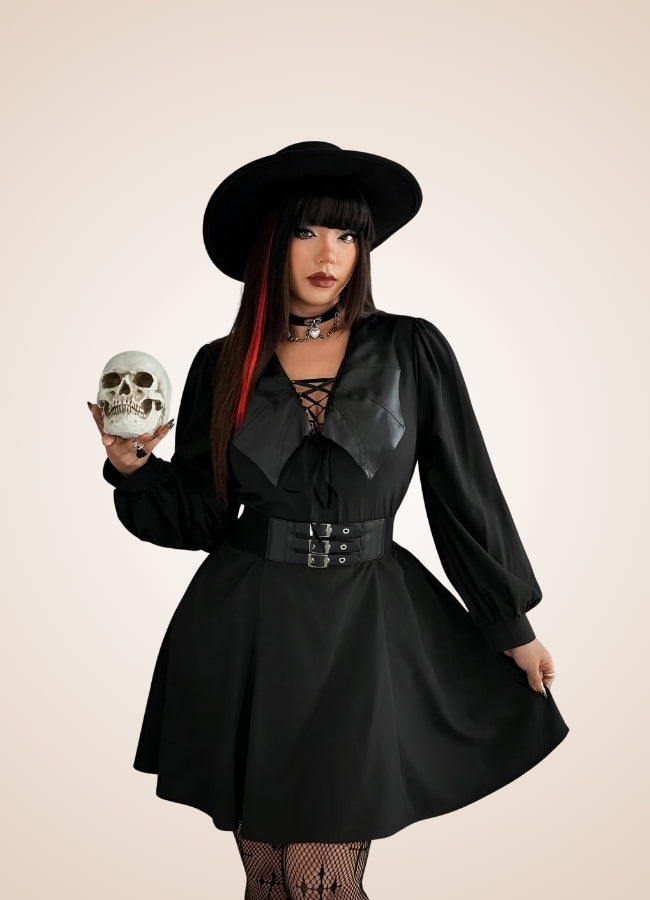 Women's Gothic Medieval Mini Dress UK