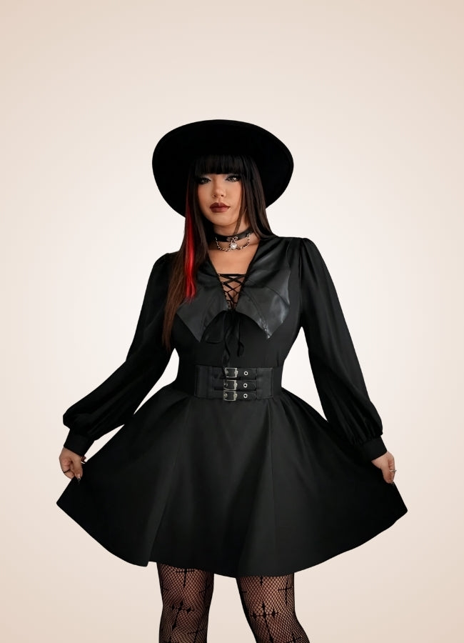 Women's Gothic Medieval Mini Dress UK