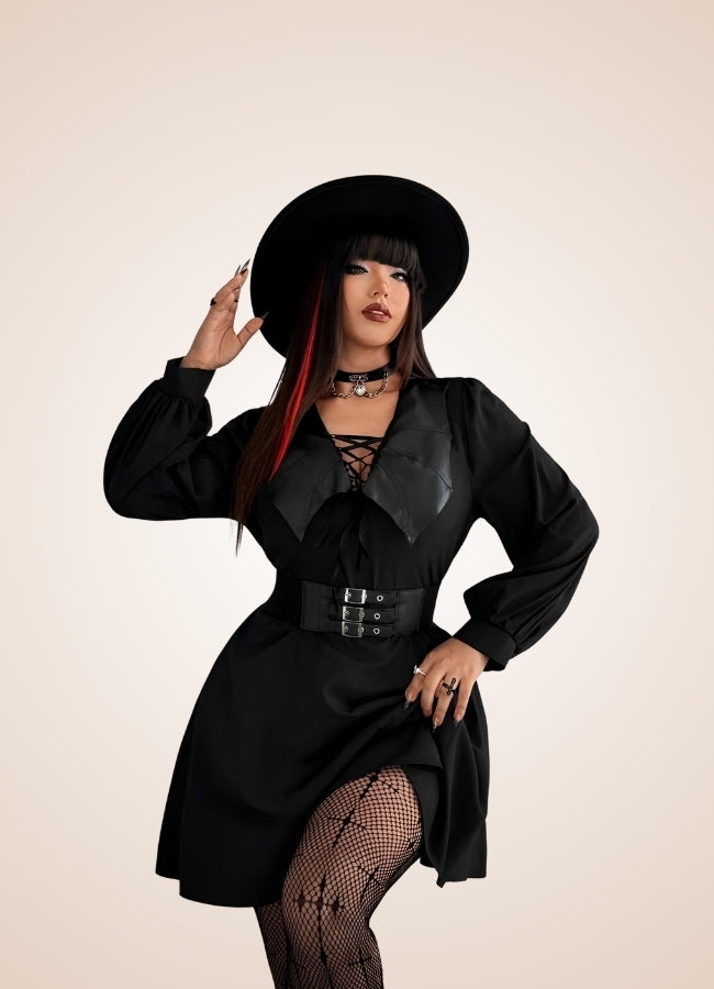 Women's Gothic Medieval Mini Dress UK