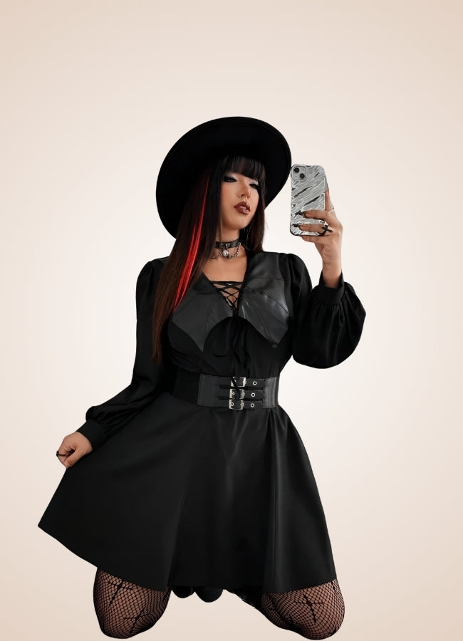 Women's Gothic Medieval Mini Dress UK